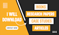 download books, case studies, research papers, research articles
