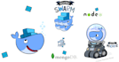 do microservices with docker, node javascript frameworks