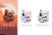 drawing geometric hand drawn animal logo tattoos