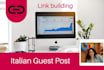 do an italian guest post on a high authority news website