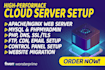 setup your website in AWS, google cloud, digitalocean, vultr, linode vps