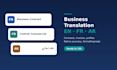 translate business documents between english, french and arabic