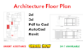 design architecture floor plan, convert pdf to cad, drawing autocad 2d 3d plan