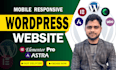 build a fast wordpress website using elementor pro