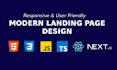 create modern landing page design
