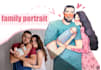 illustrate cute couple or family portrait