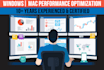 optimize, clean up, speed up windows, mac, PC remotely