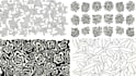 hand draw a seamless abstract line art pattern