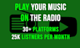 play your song worldwide on 30 platforms including on audacy