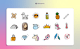 do the cutest hand drawn icon set for your web or app