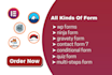 create gravity form or customize any custom wordpress form