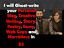 ghostwrite fictional stories for you