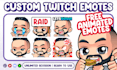create custom cute emotes for twitch discord vtuber kick