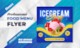design food menu, restaurant menu, flyer or brochure