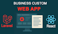 develop custom web applications using laravel and react