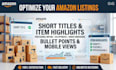 write SEO amazon short titles and item highlights bullet points for listings