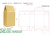 make custom blank white dieline template for box packaging