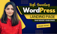 create professional wordpress landing page design with elementor pro