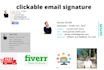 design a clickable HTML email signature