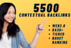 create 5500 tier 1 tier 2 SEO contextual backlinks