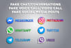 edit fake chat, video or voice calls, and social media posts