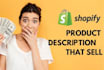 write shopify product description and SEO titles