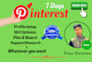 be your pinterest marketing manager with SEO optimization