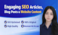 write engaging SEO articles, blog posts and webiste content