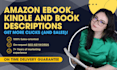 write amazon ebook, kindle and book description copywriting