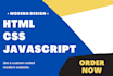 create a modern html, css and javascript website