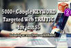 5k google keyword traffic low bounce rate