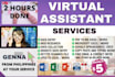 do 2 hours data entry, web research, copy paste, typing job
