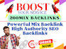 200 high authority dofollow SEO backlinks with high da
