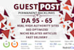 provide SEO backlinks through high da guest posts high authority link building