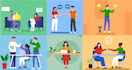 create modern flat vector illustration for website and app