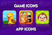create high quality game app icon