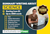 write a professional summary, with references, on any scientific topic