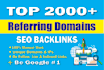 build referring domain SEO backlinks for google top ranking