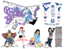 create y2k, grunge, hip hop, anime characters