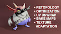 fix your 3d model, doing a retopology