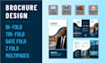 design and redesign trifold, bifold, gate fold, z fold business brochure