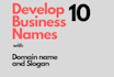 write 10 business names and domain verification