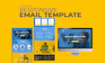 design a responsive email template in HTML, email signature