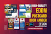 design promotional eddm postcard, door hanger, rack card