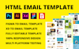 design responsive html email template, psd, ai, xd, figma to html email template