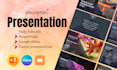 redesign clean powerpoint, google slides in 24 hrs