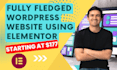 create full website using elementor
