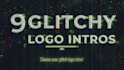 create high quality glitchy logo intro and outro