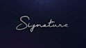 create stylish signature animation