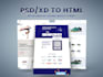 convert psd to html or xd to html with bootstrap 4